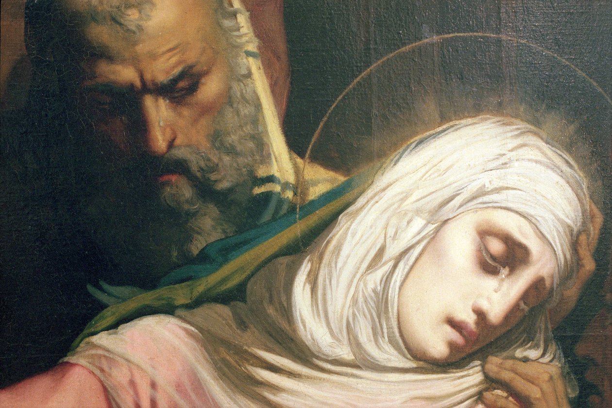 Vierge Marie au pied de la croix, 1847 (détail) - Henri Lehmann