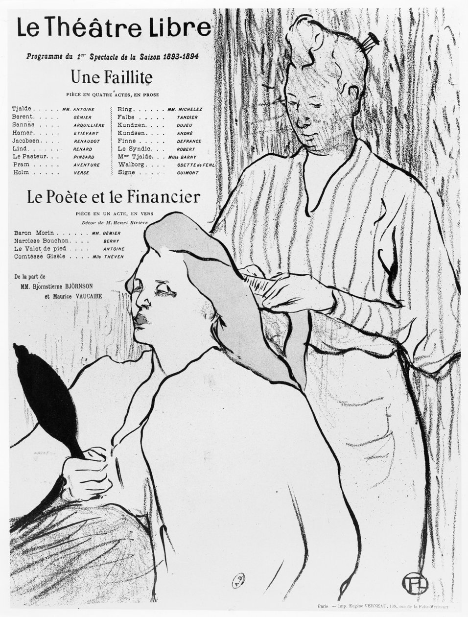 Affiche publicitaire pour les pièces 
