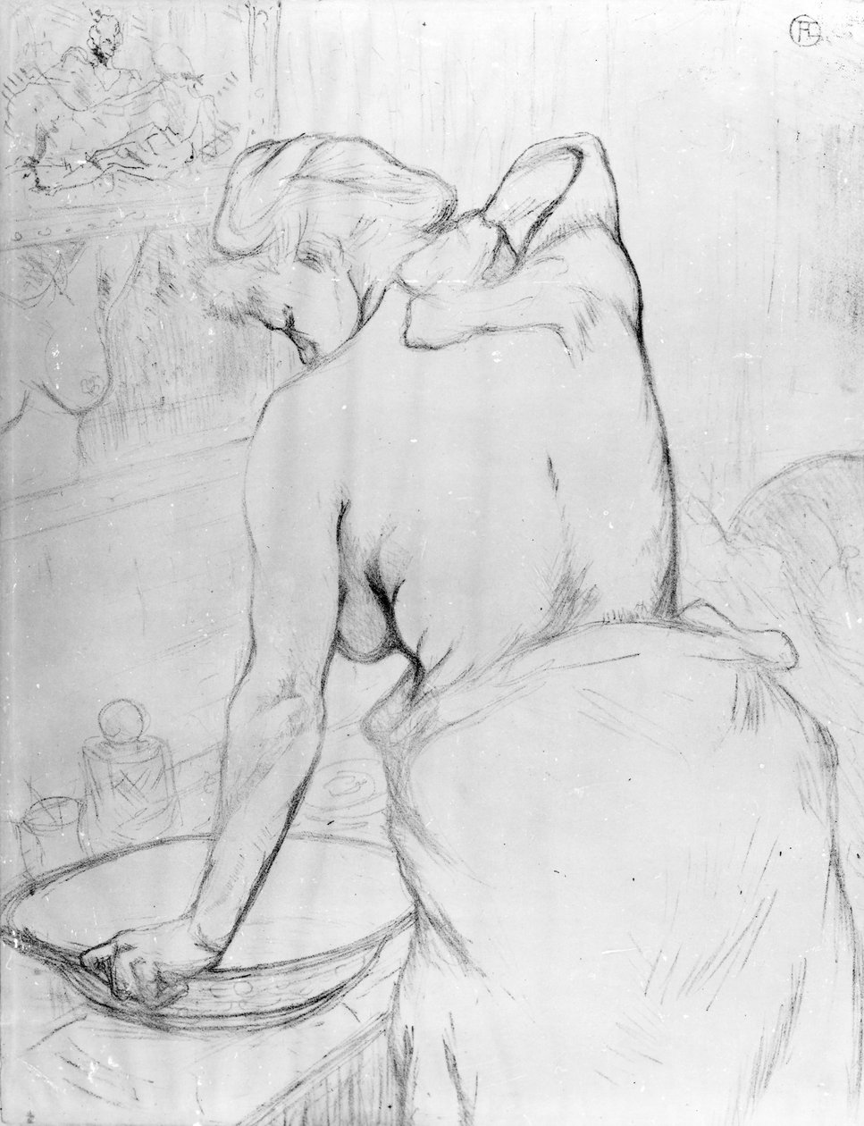 Femme se lavant à un bassin, 1896 - Henri de Toulouse Lautrec