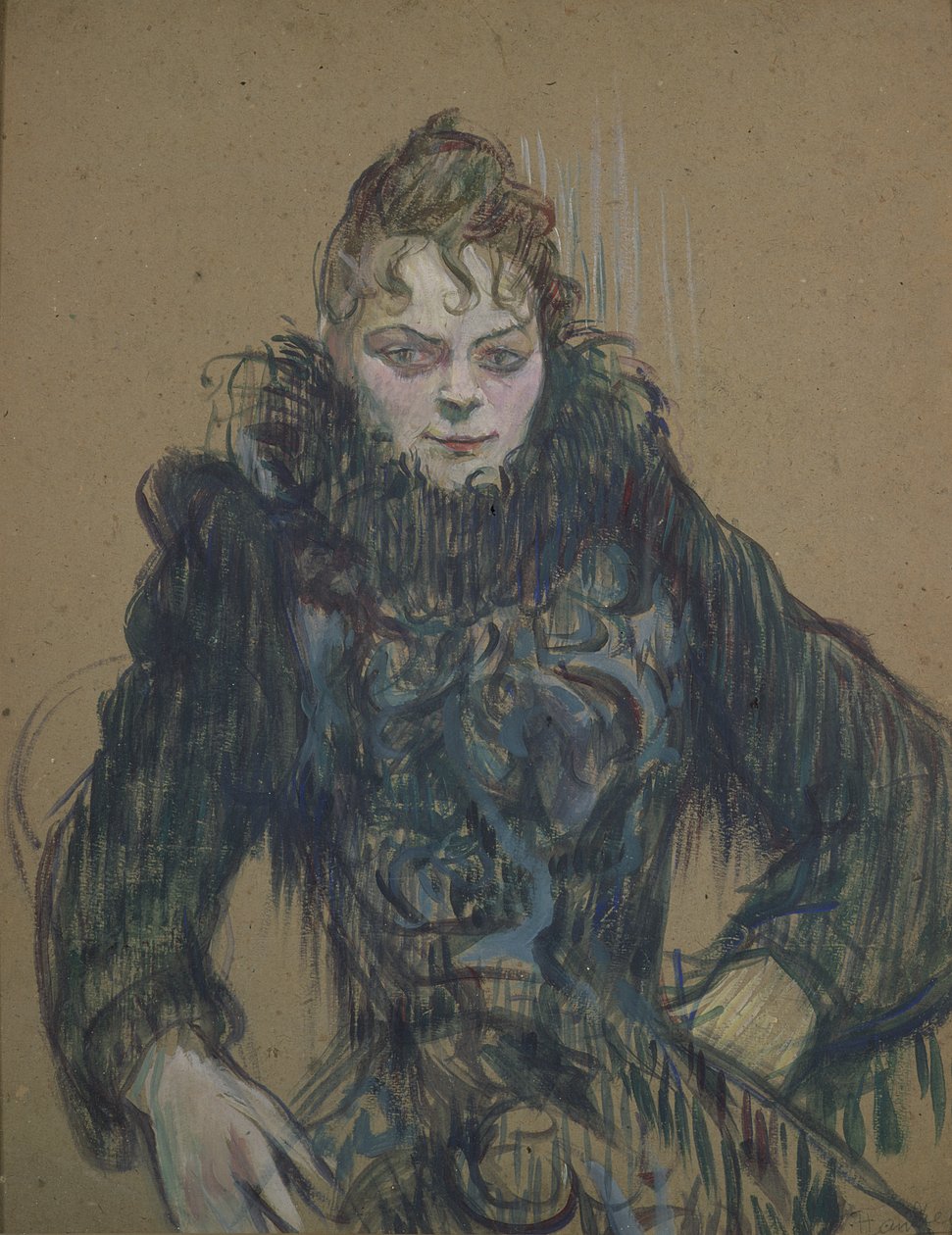 Femme avec un boa noir, 1892 - Henri de Toulouse Lautrec