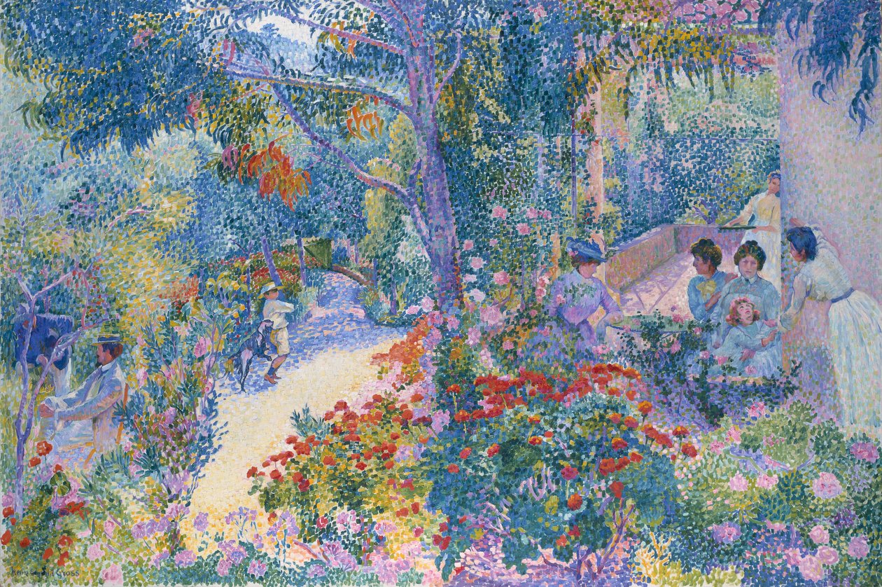 Après-midi dans le jardin - Henri Edmond Cross