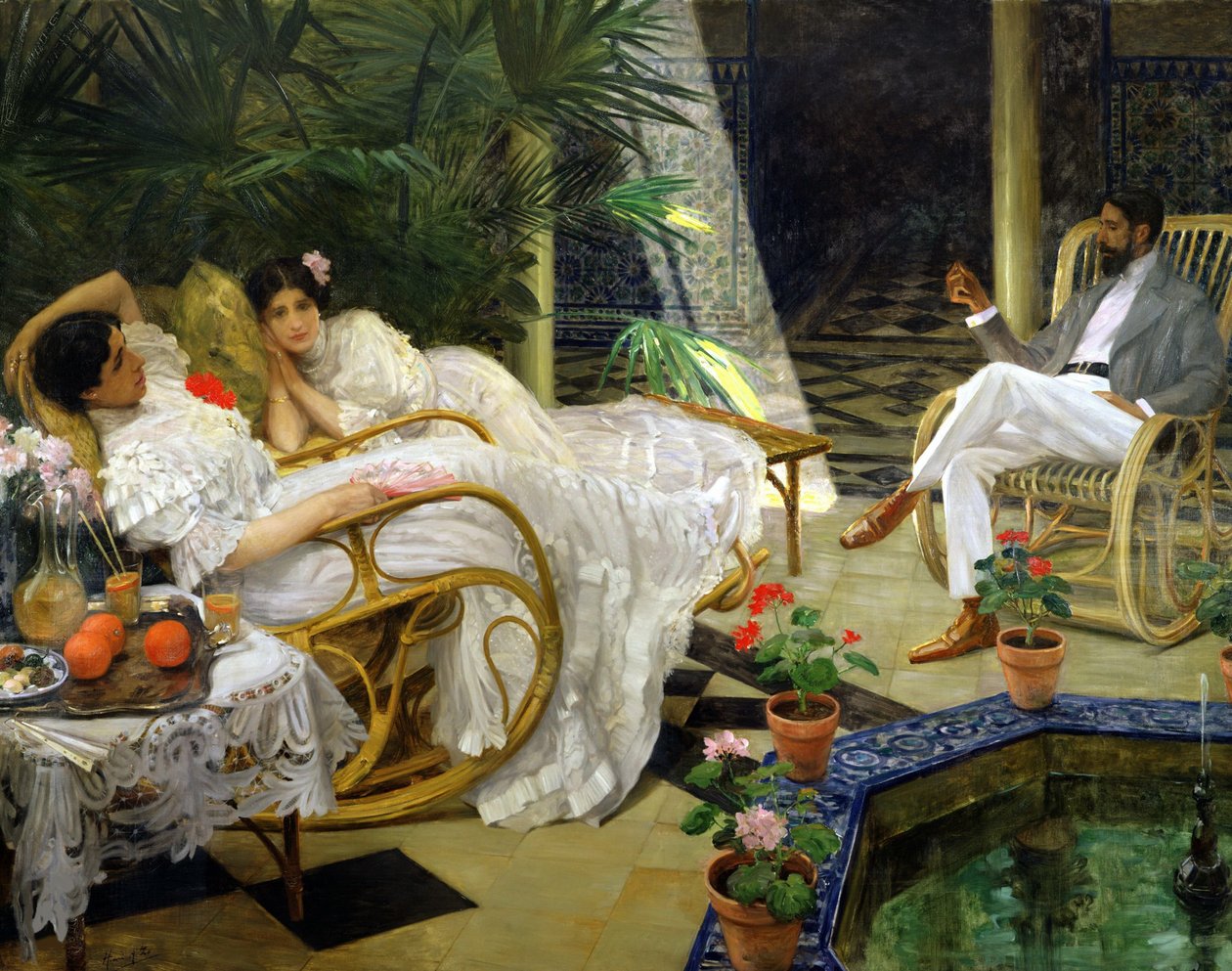 Le patio, 1908 - Henri Achille Zo