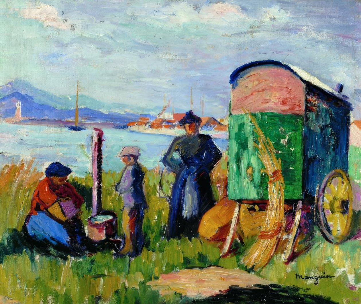 La roulotte des gitans - Henri Charles Manguin
