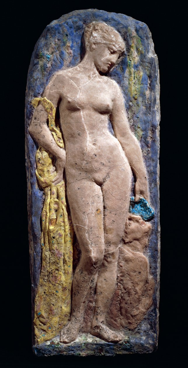 Plaque en pâte de verre représentant Circé - Henri Cros