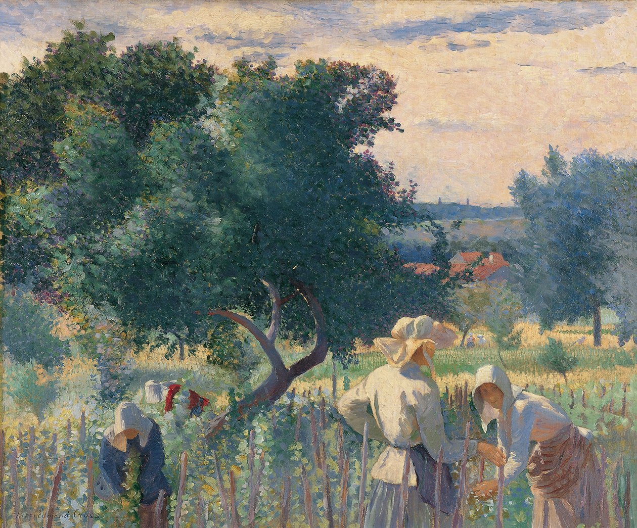 Femmes attachant les vignes - Henri Edmond Cross