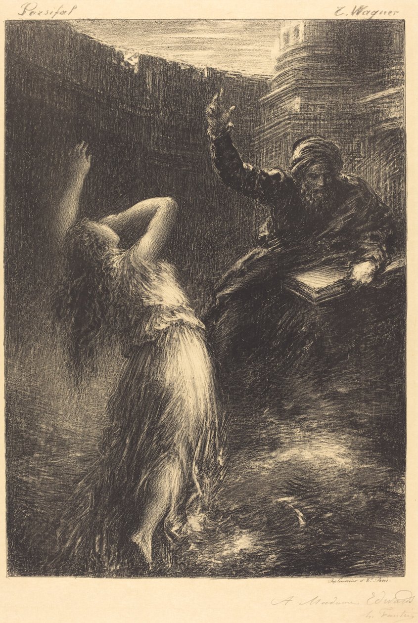 Évocation de Kundry (2ème planche) - Ignace Henri Jean Fantin Latour