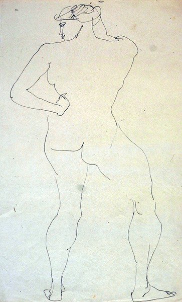 Femme nue de dos - Henri Gaudier Brzeska