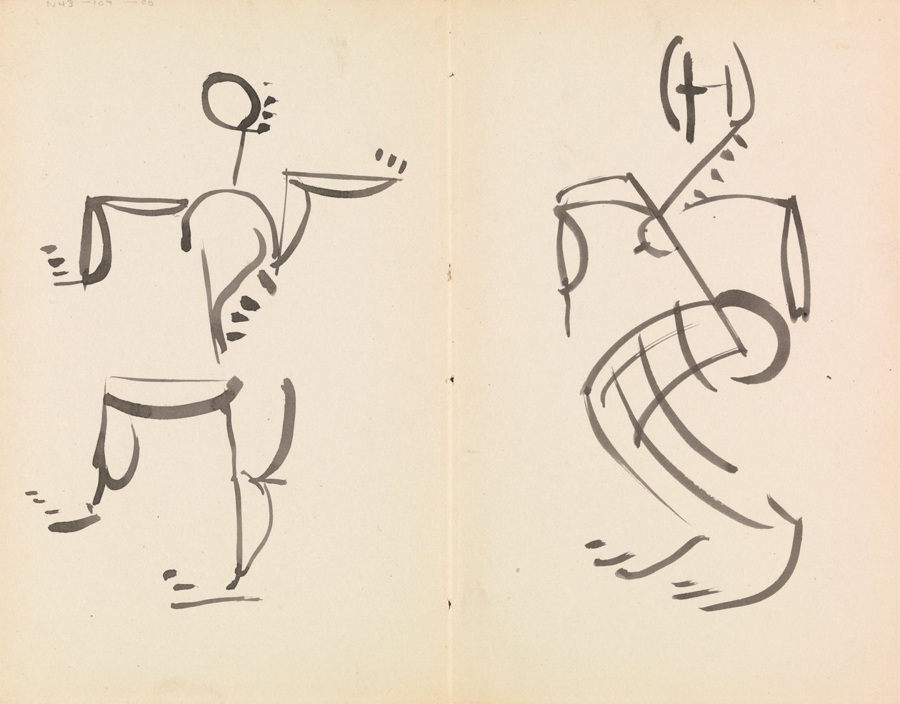 Figures dansantes masculines et féminines - Henri Gaudier Brzeska