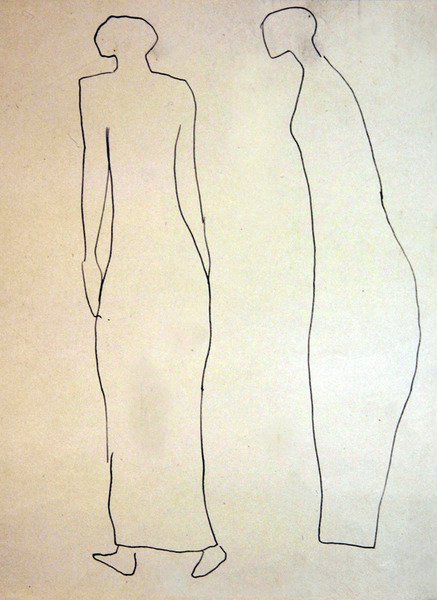 Silhouettes (Promeneurs) - Henri Gaudier Brzeska