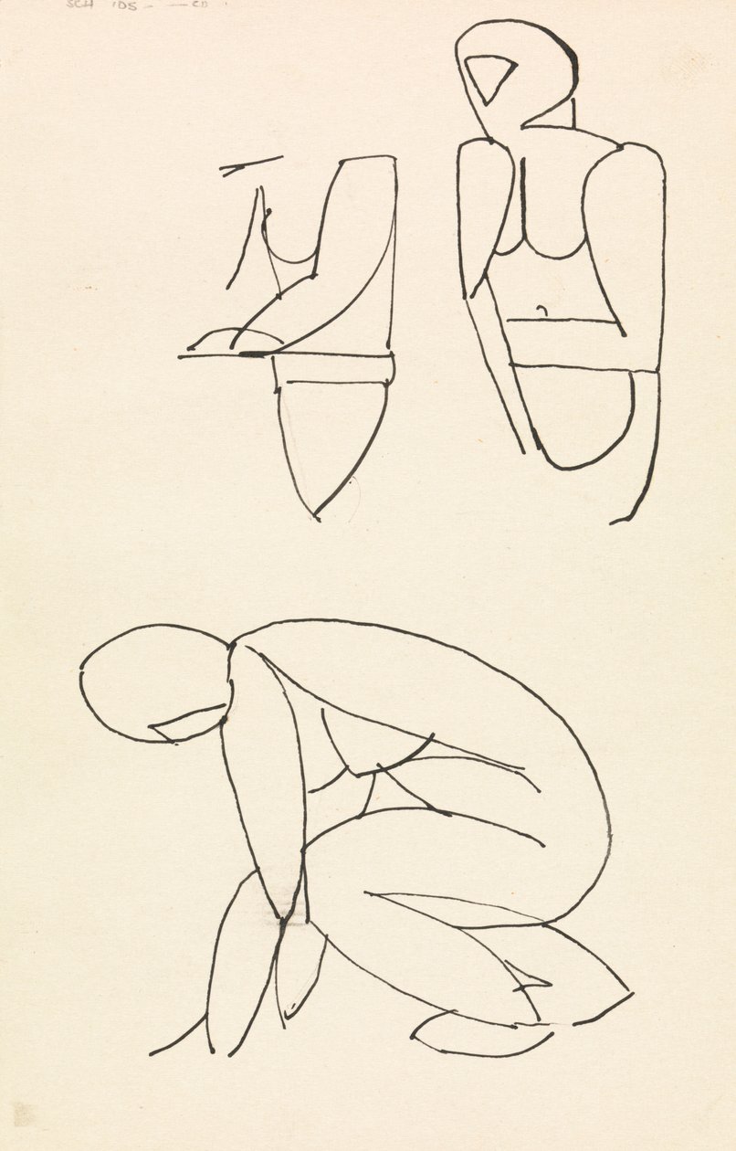 Trois études de figures - Henri Gaudier Brzeska