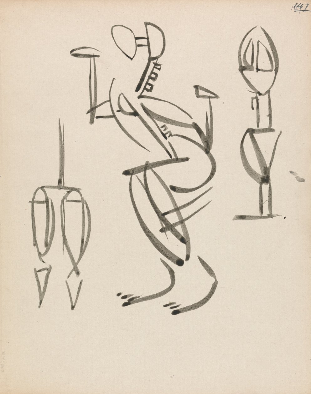 Trois études de figures - Henri Gaudier Brzeska