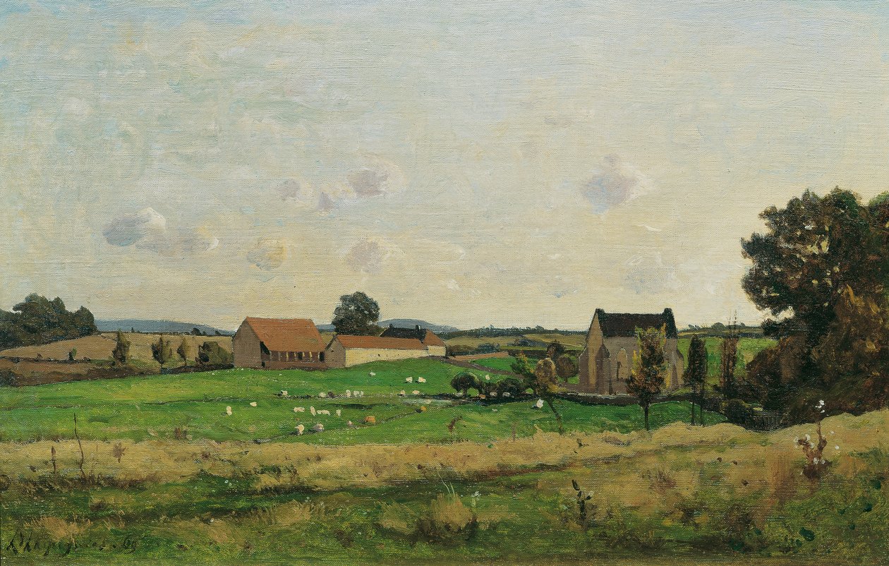 Le domaine de Saulce (Dept. Gonne) - Henri Joseph Harpignies