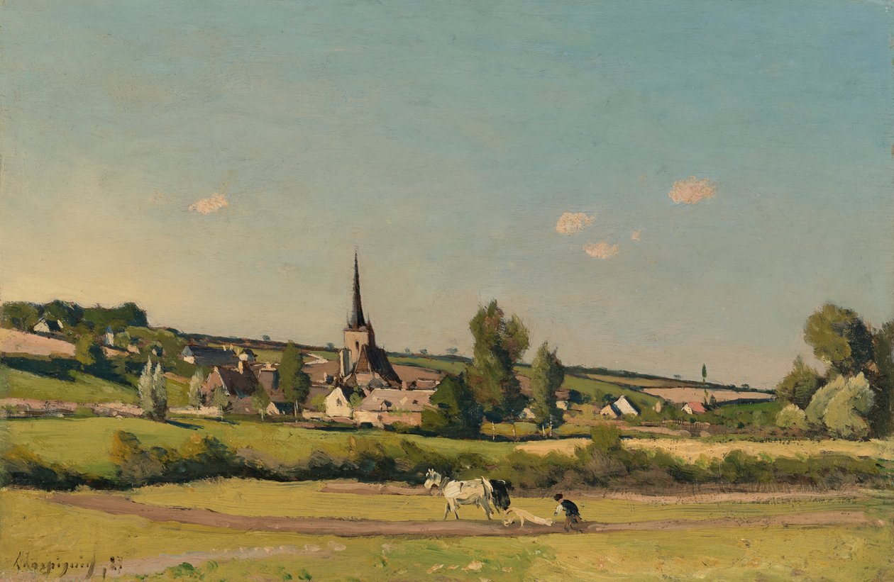 Vue de Saint-Privé - Henri Joseph Harpignies