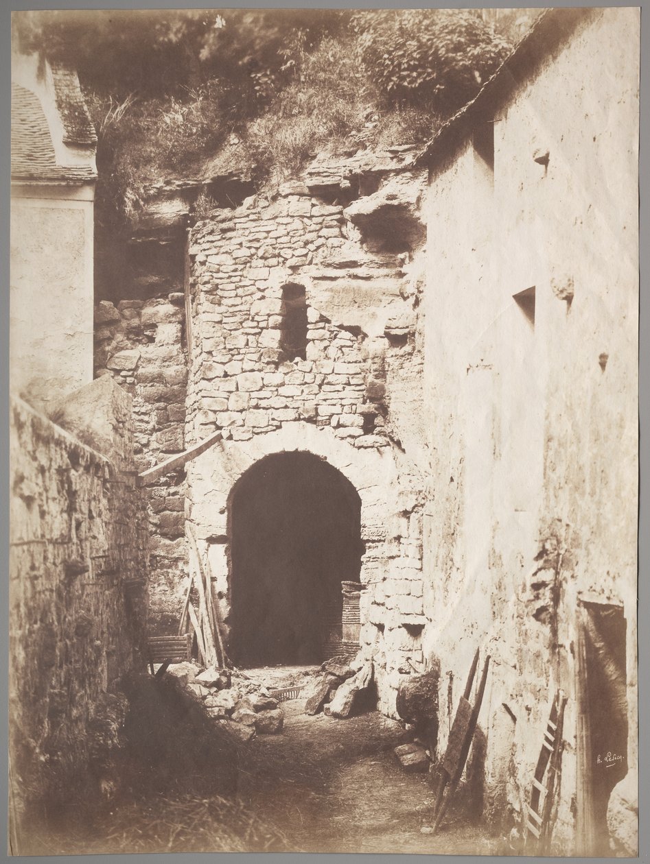 Derrière la ferme troglodyte, vers 1853 - Henri Le Secq