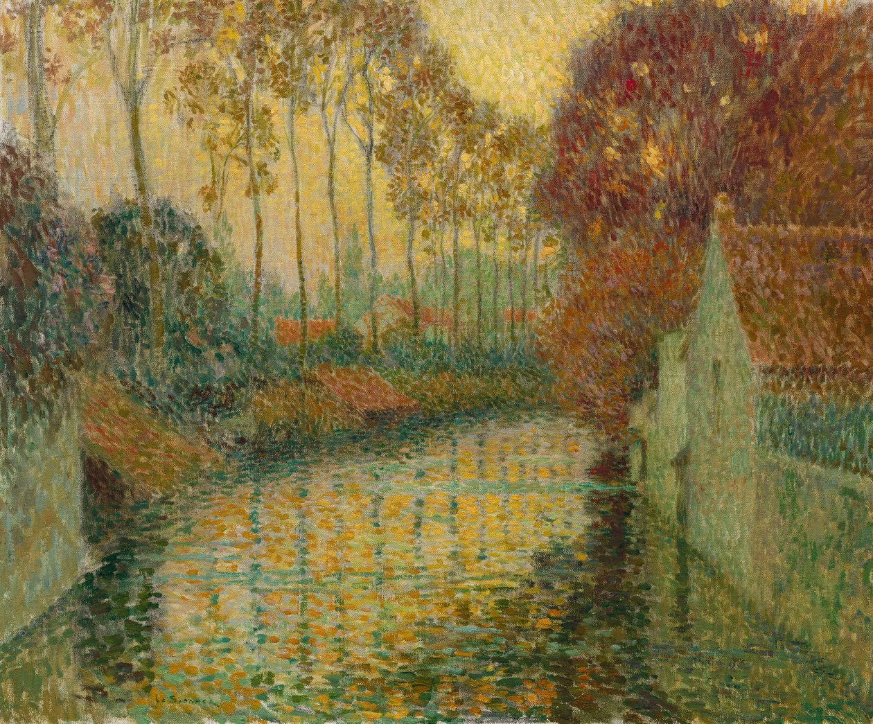 Canal en automne (Gisors) - Henri Le Sidaner