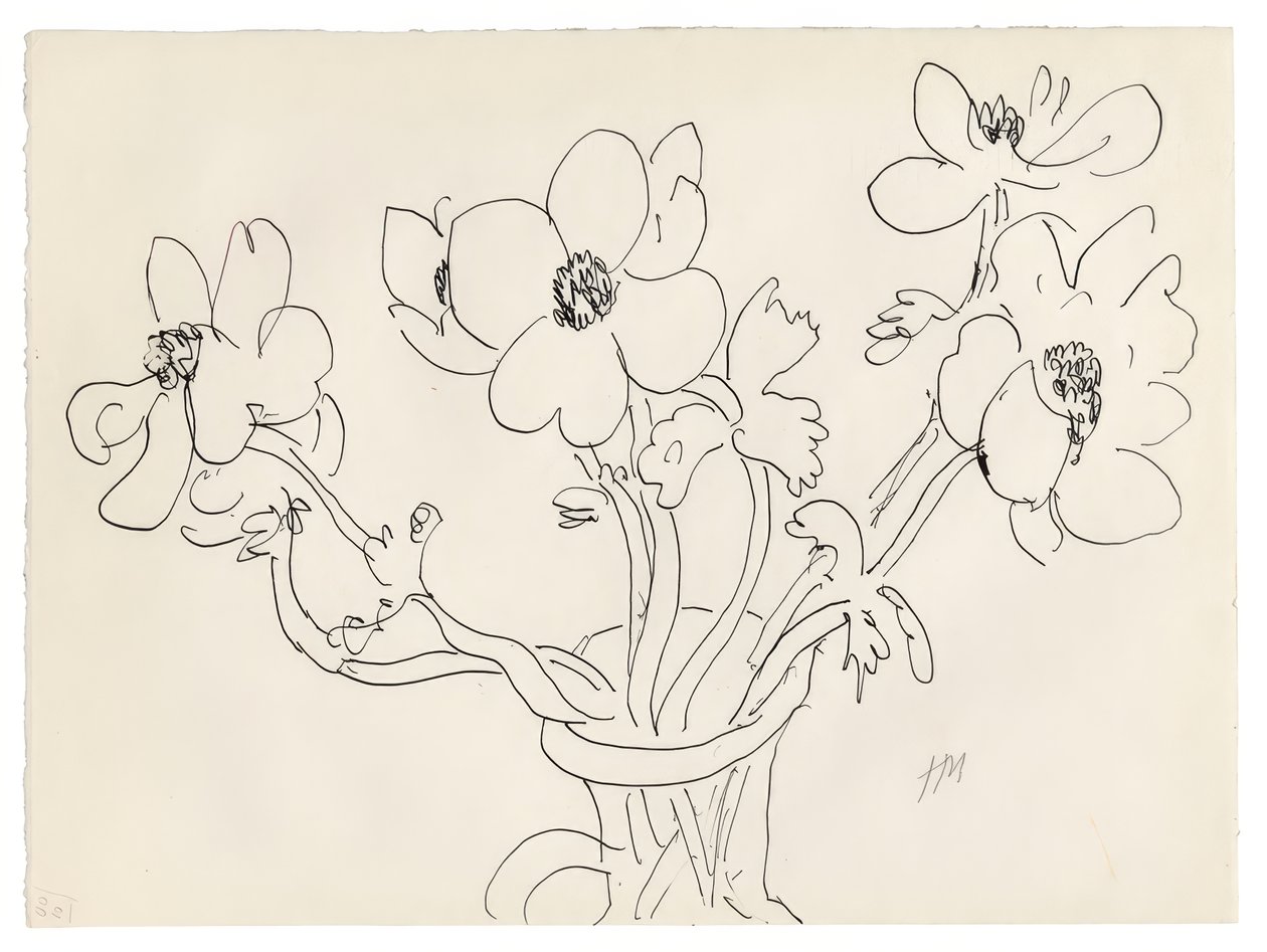 Anémones dans un vase - Henri Matisse