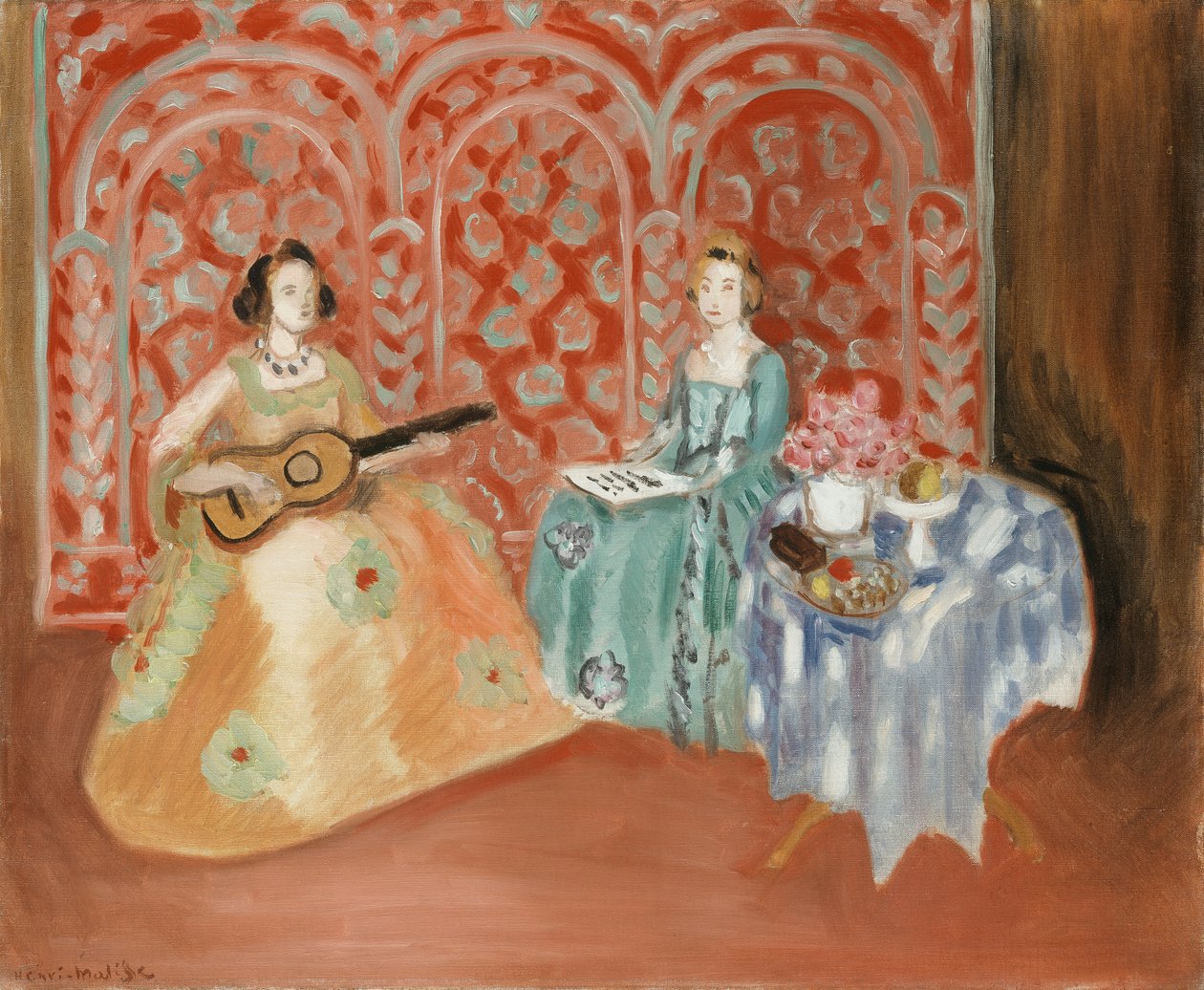 Intérieur - Deux personnages (musiciens) - Henri Matisse