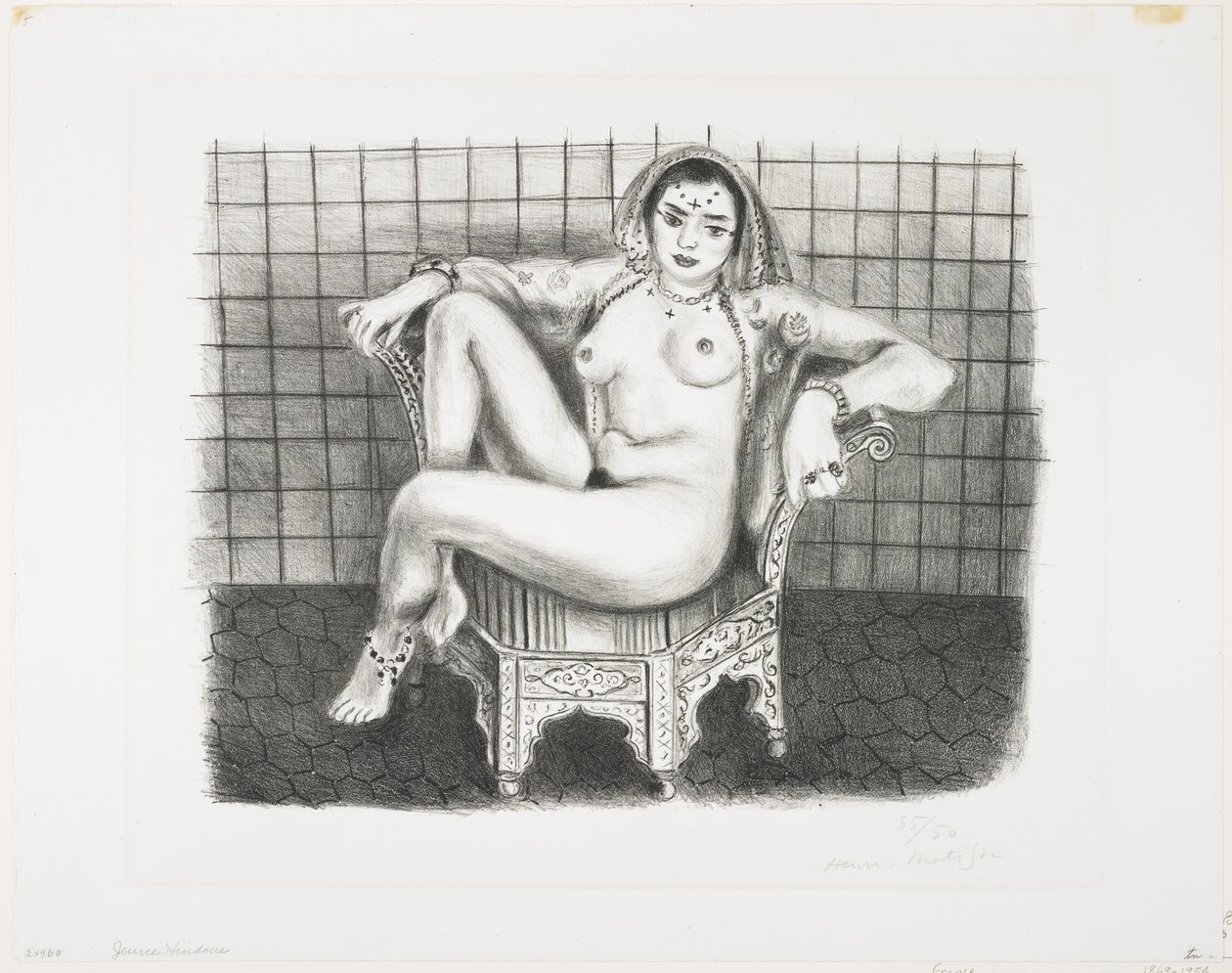Jeune Hindoue-Seated Odalisque - Henri Matisse