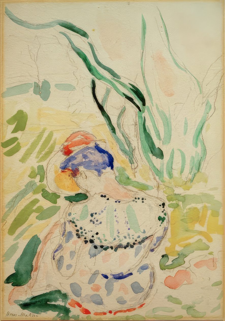 Jeune femme assise de dos (Madame Matisse) - Henri Matisse