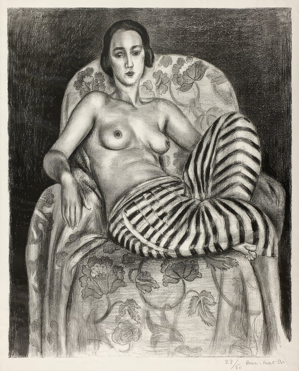 Grande Odalisque en pantalon rayé - Henri Matisse