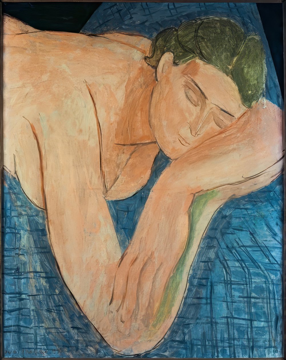 Le rêve (personnage dormant sur un sol bleu) - Henri Matisse
