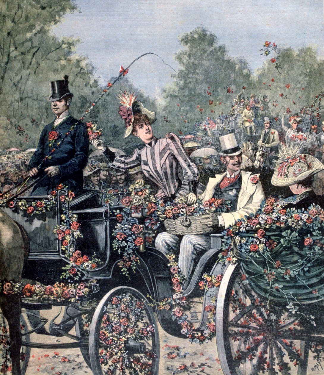 Parade de la bataille des fleurs, 1891 - Henri Meyer