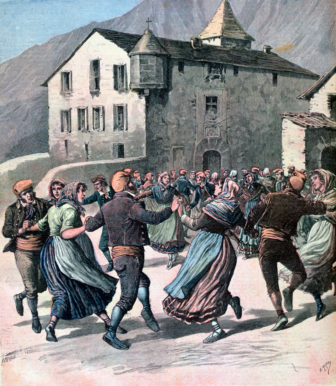 La Farandole, Andorre, 1891 - Henri Meyer