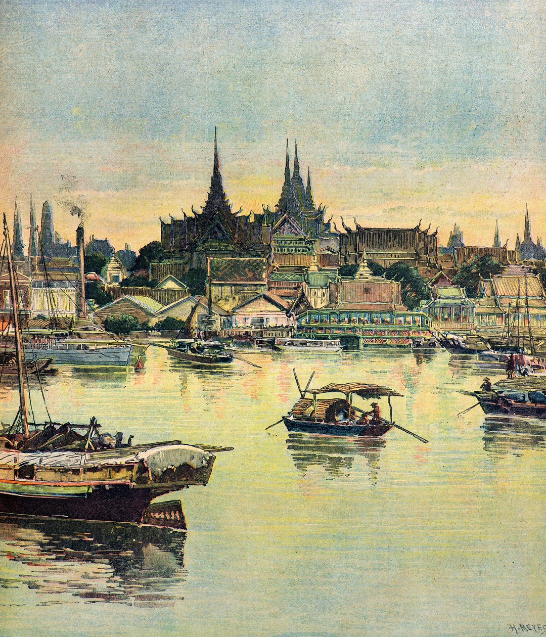 Vue de Bangkok - Henri Meyer