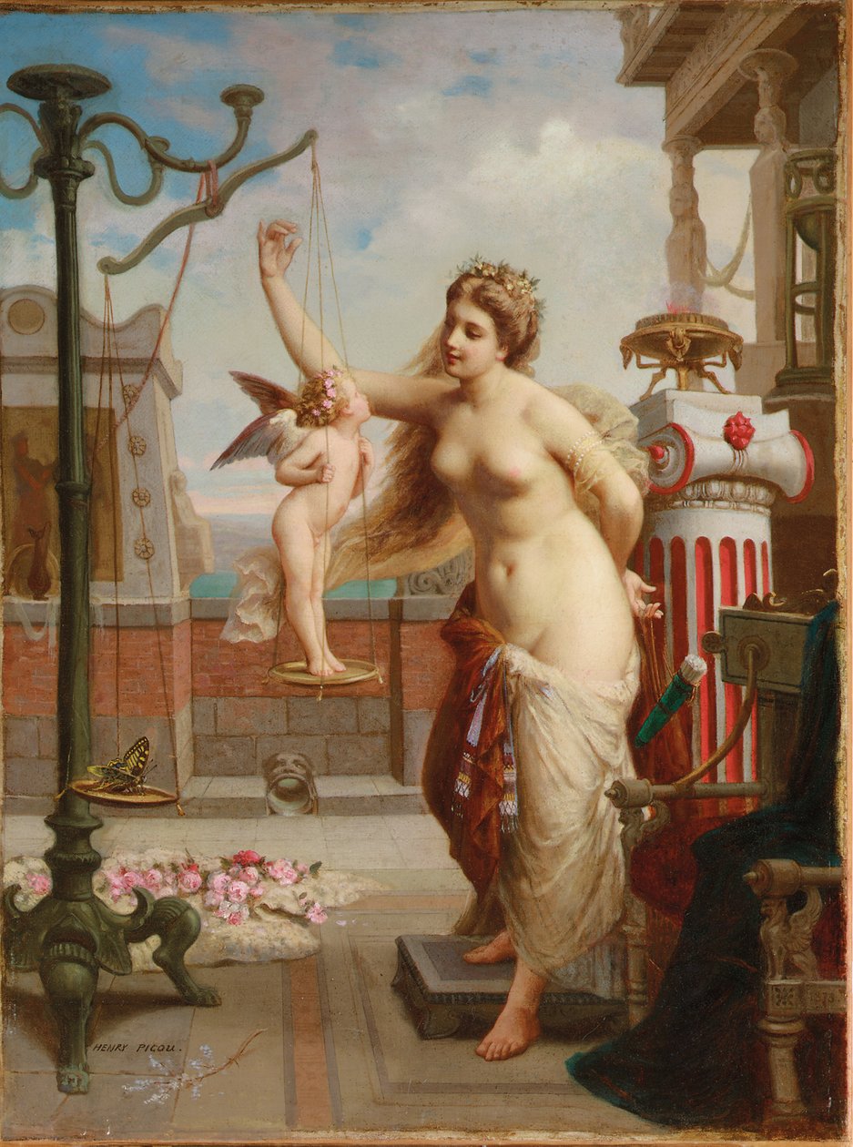 Pesée de Cupidon - Henri Pierre Picou