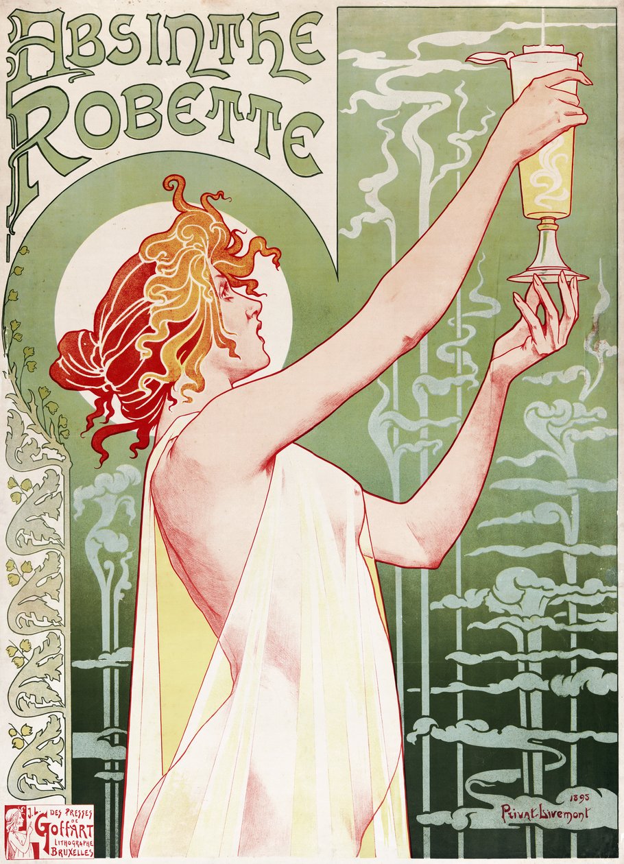 Affiche Absinthe Robette par Privat Livemont - Henri Henri Antoine Théodore Livemont