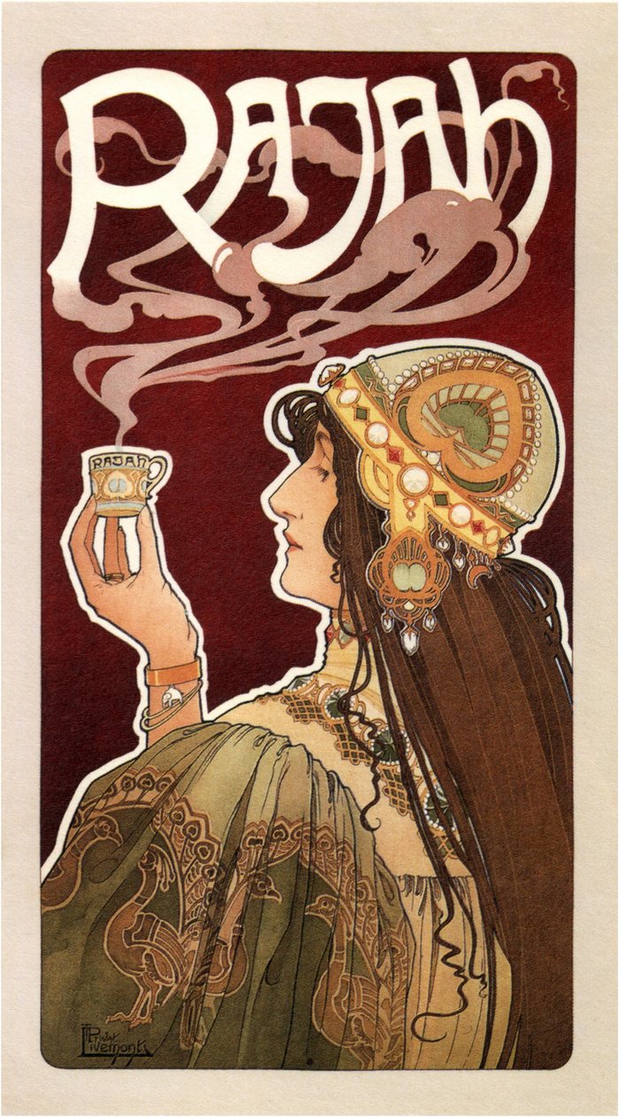 Affiche de Rajah Coffee, 1899 - Henri Henri Antoine Théodore Livemont