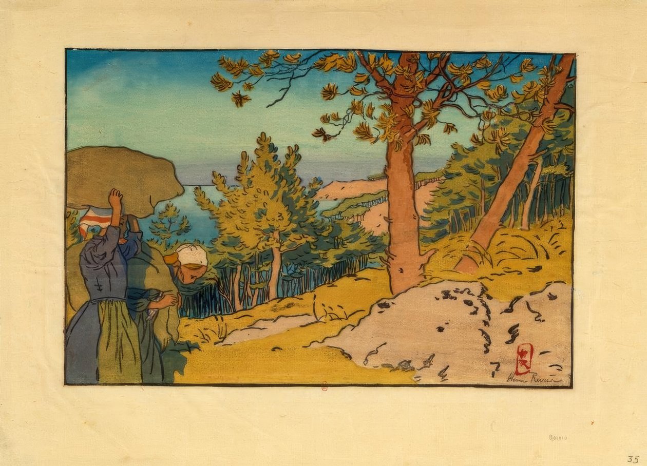 Bois de pins à Kermarie (Loguivy) - Henri Rivière