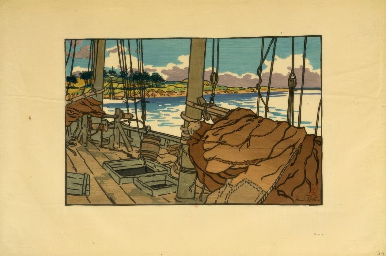 Homardier à l’embouchure du Trieux (Loguivy) - Henri Rivière