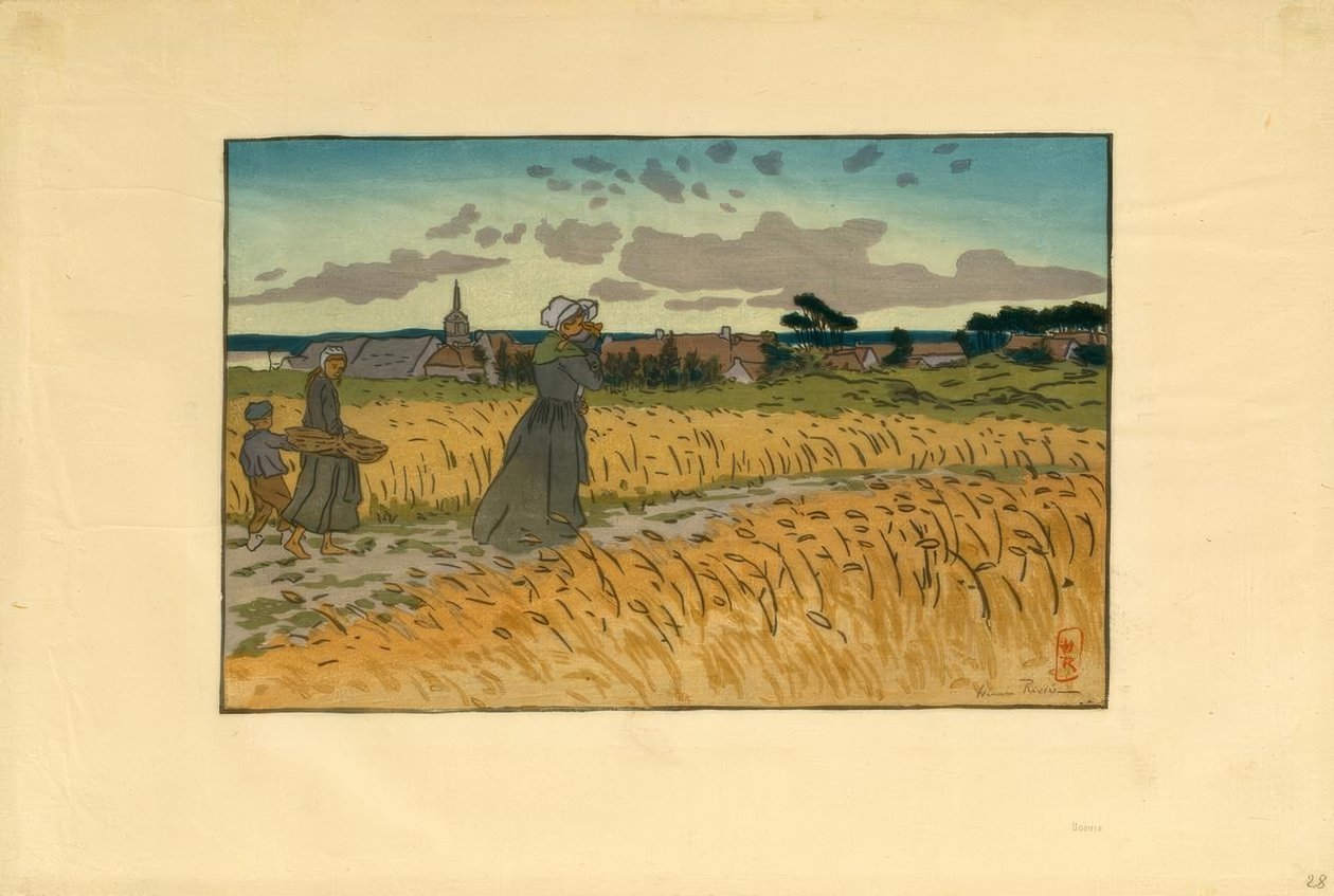 Le Bourg de Perros-Guirec - Henri Rivière