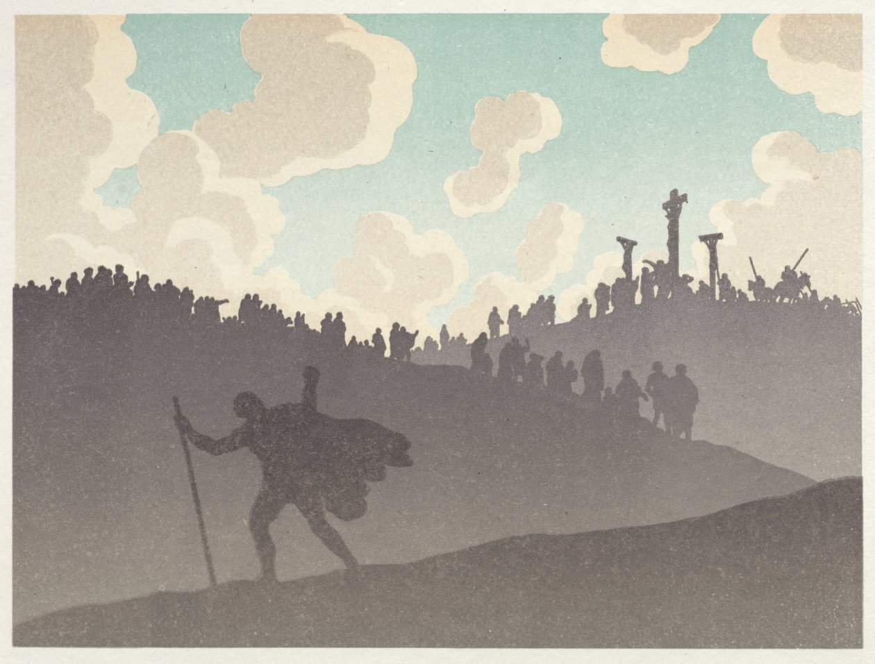 Le Juif Errant: Le Désert: La Crucifixion - Henri Rivière