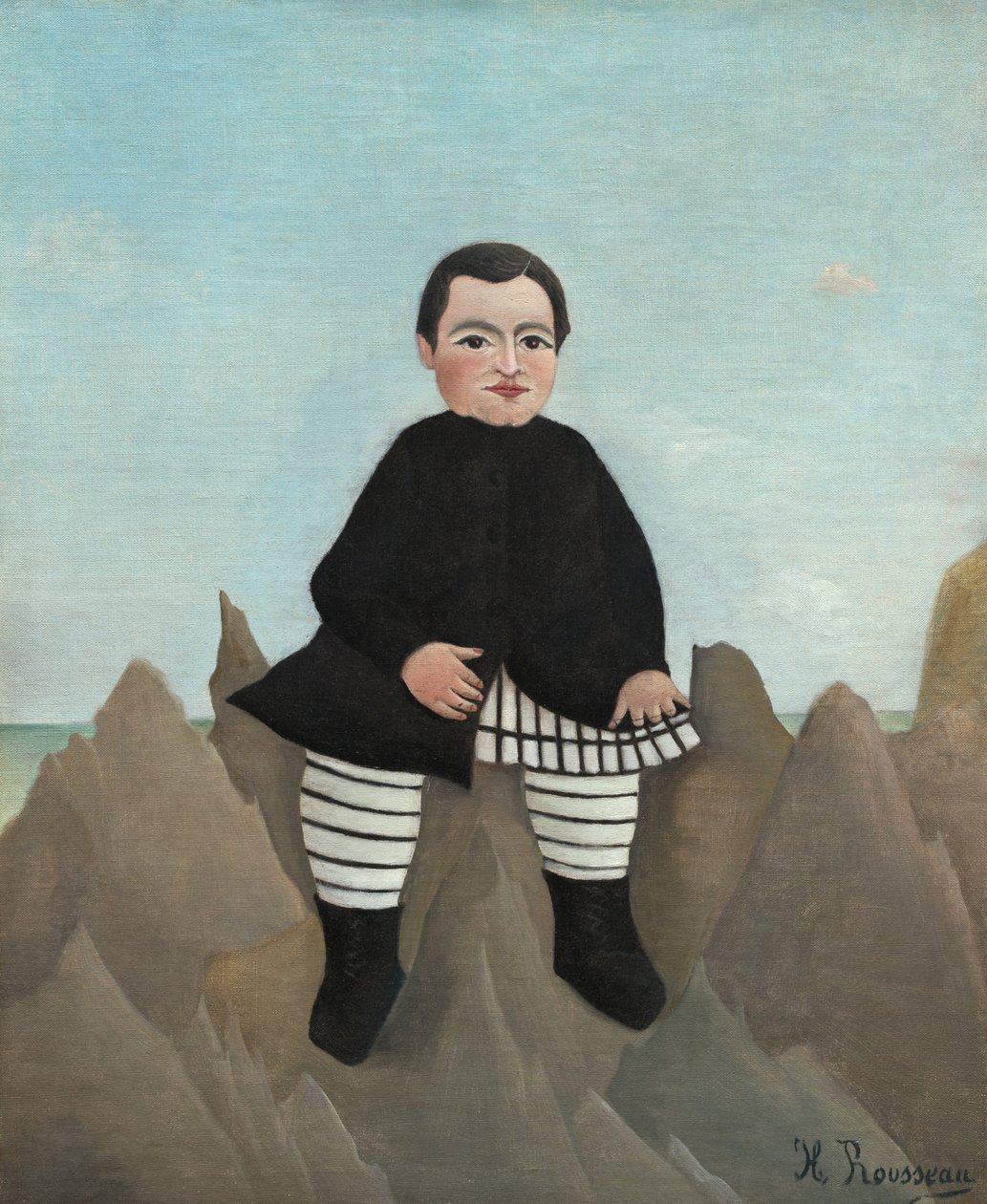 Garçon sur les rochers, 1895-1897 - Henri Rousseau