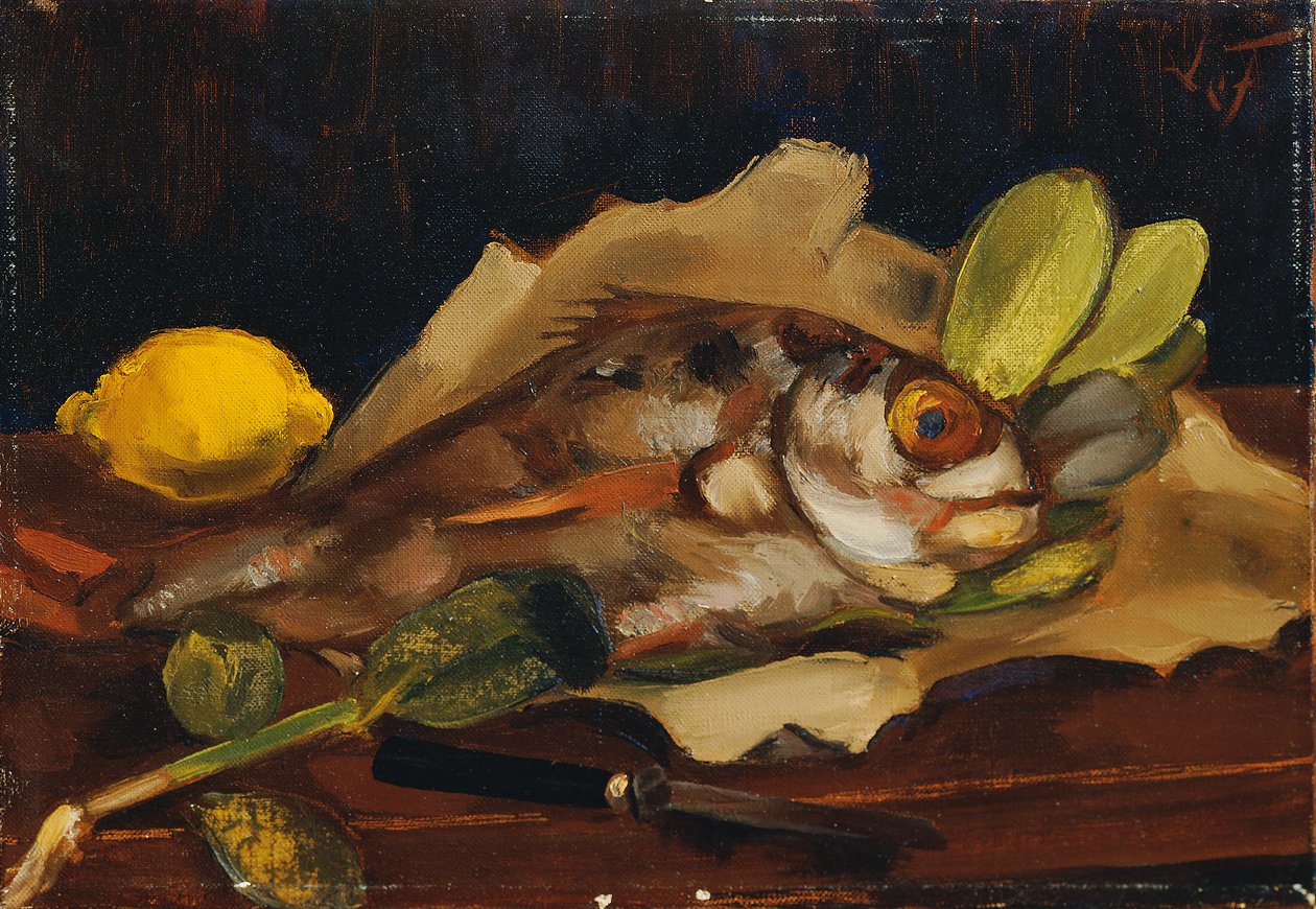 Nature morte avec poisson et citron - Henri Victor Gabriel Le Fauconnier