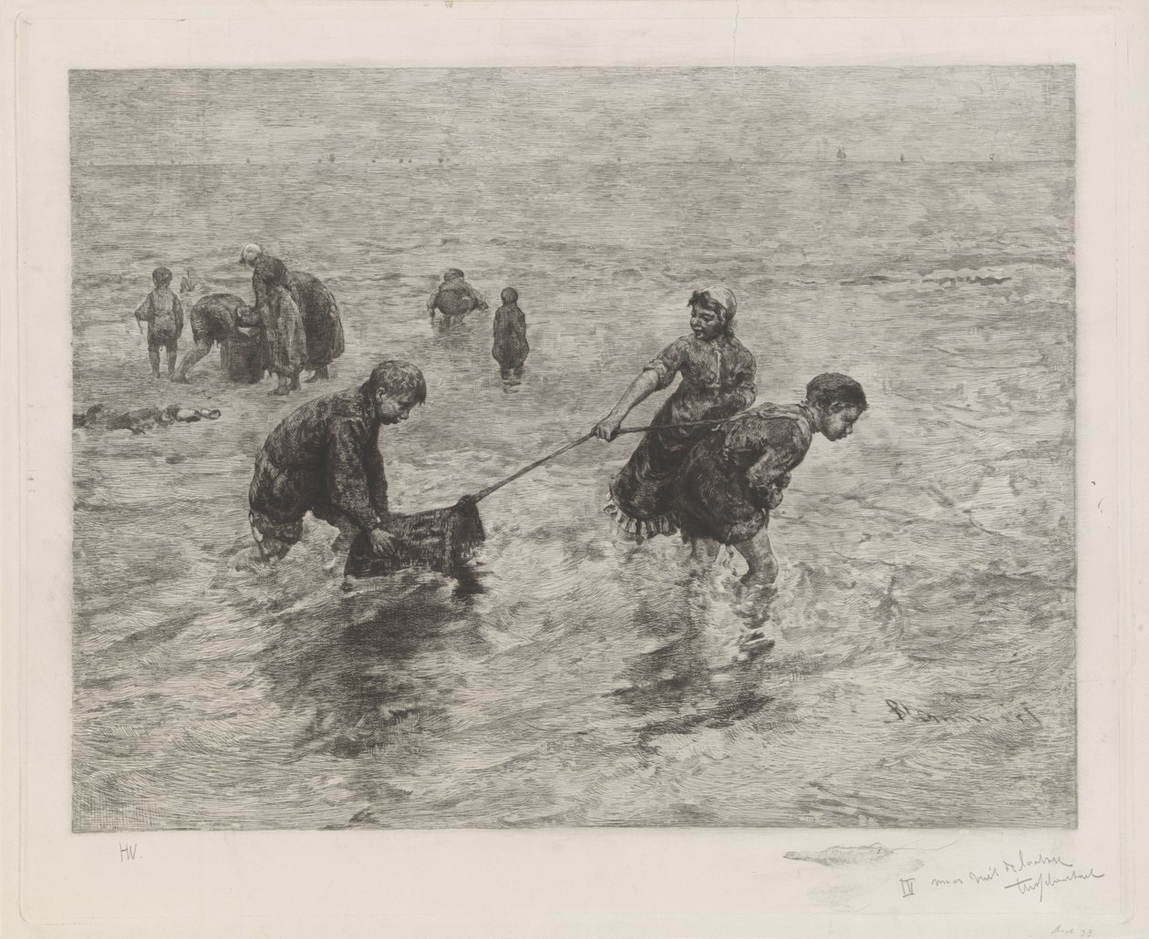 Enfants au bord de la mer - Henri Wouters