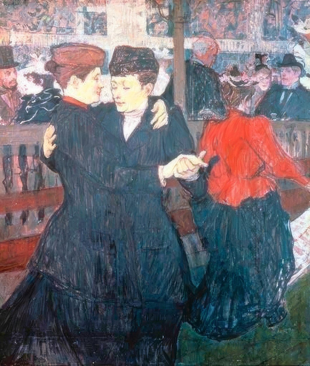 Au Moulin-Rouge. Les deux danseuses - Henri de Toulouse Lautrec