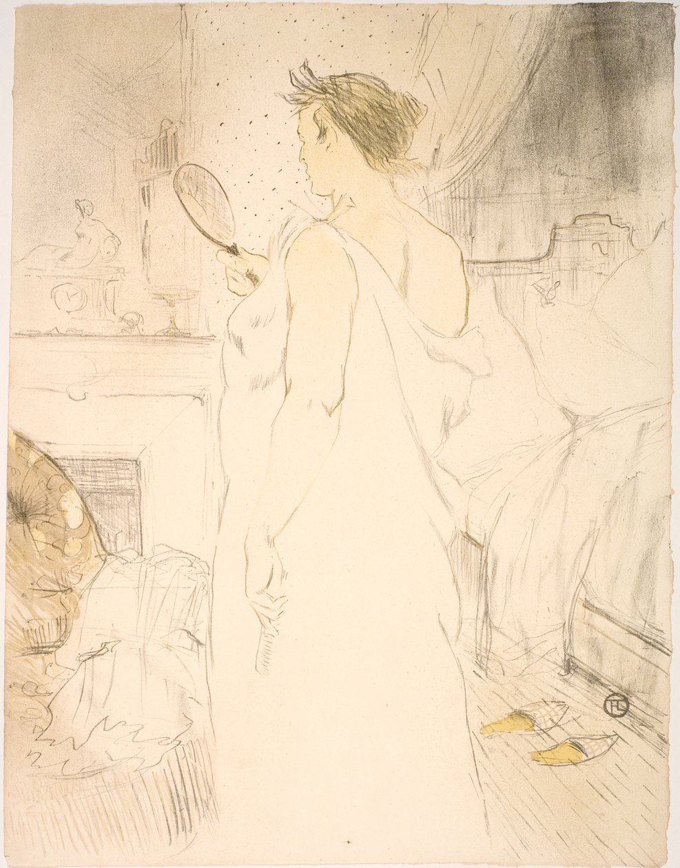 Femme à glace, la glace à main - Henri de Toulouse Lautrec