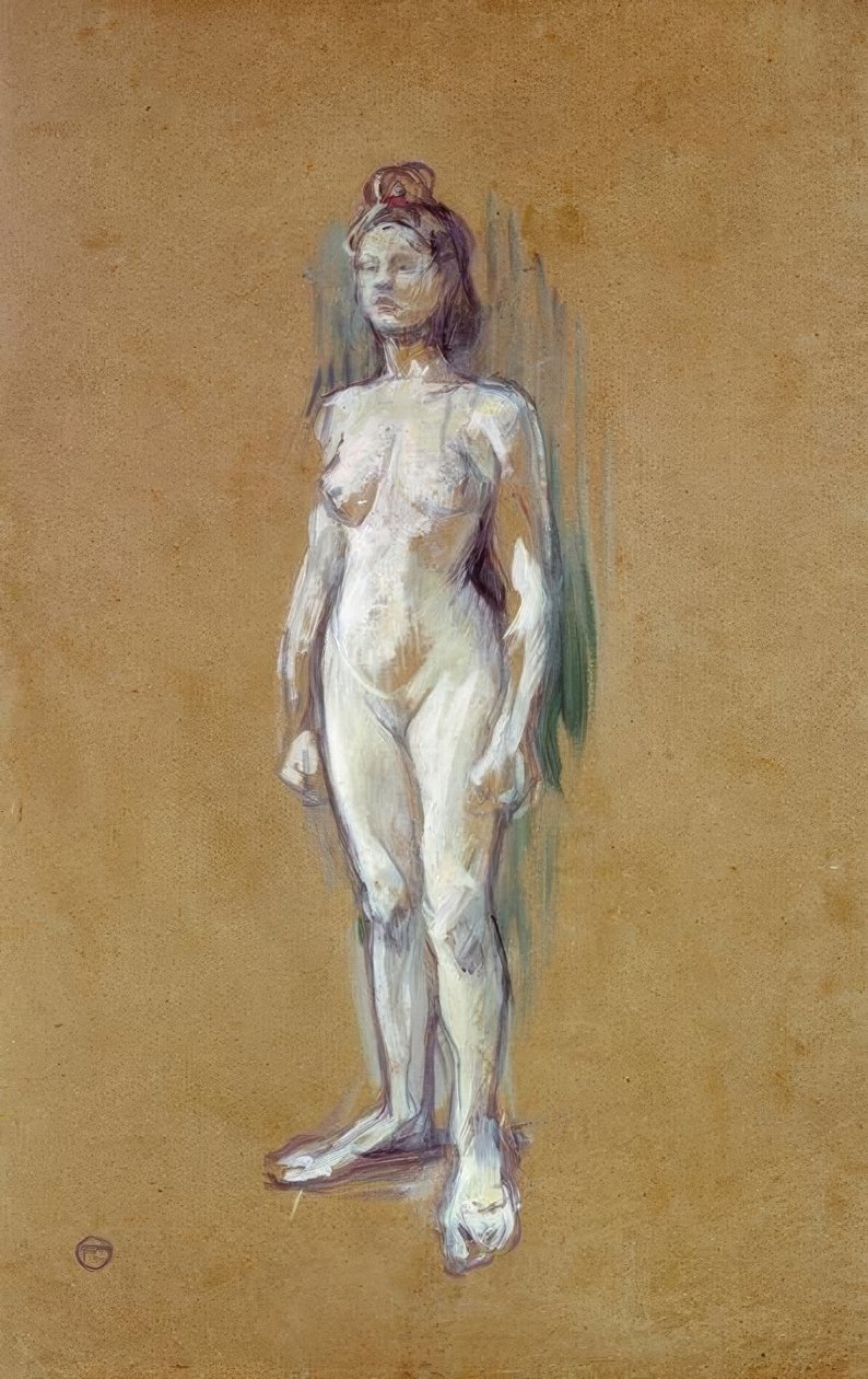 Femme nue debout de face - Henri de Toulouse Lautrec