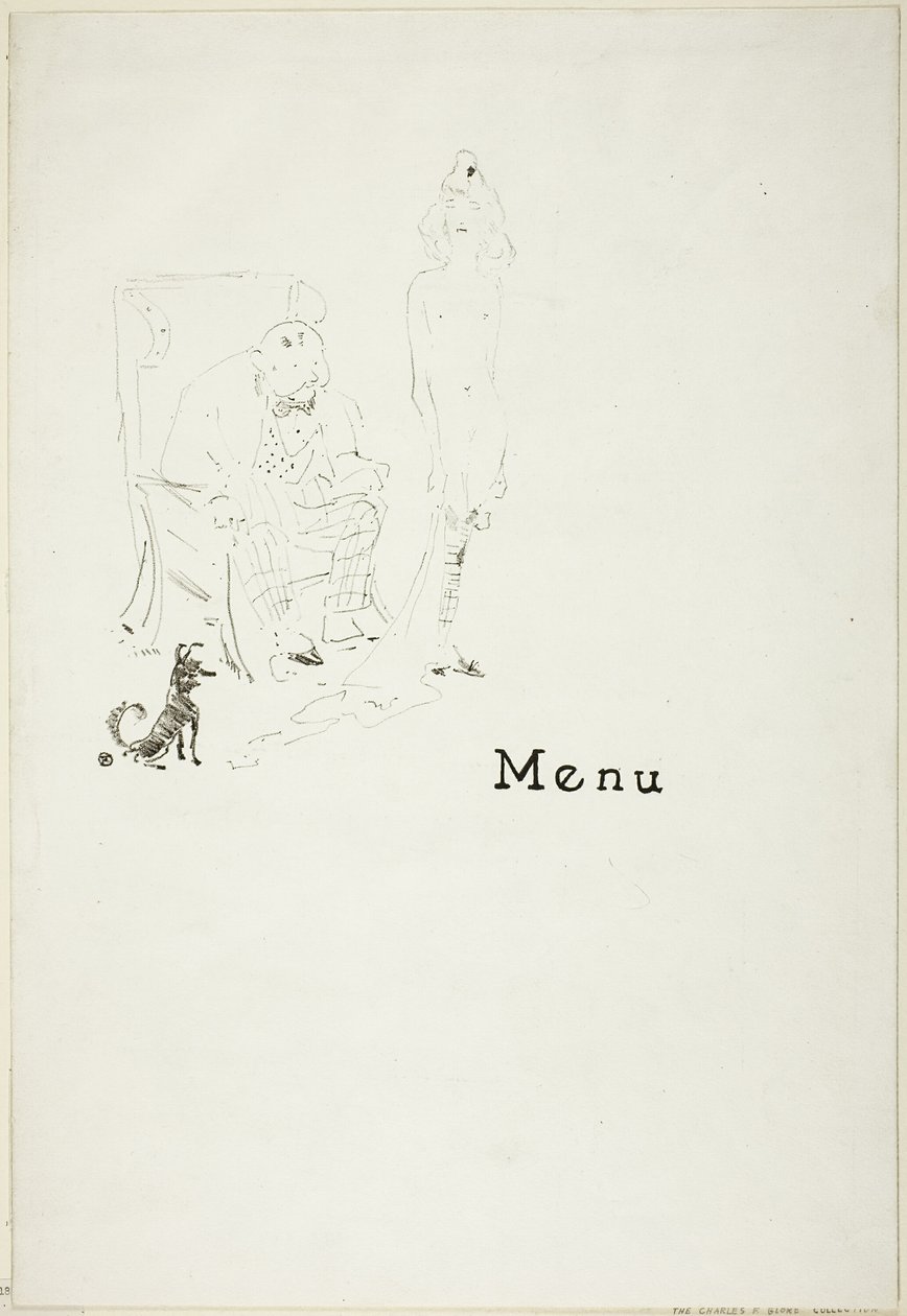 La fillette nue : Menu - Henri de Toulouse Lautrec