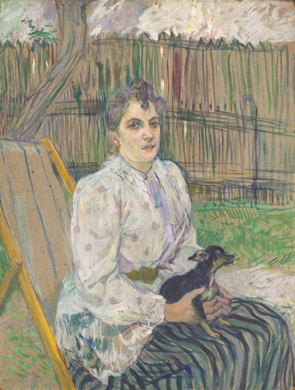 Dame avec un chien - Henri de Toulouse Lautrec