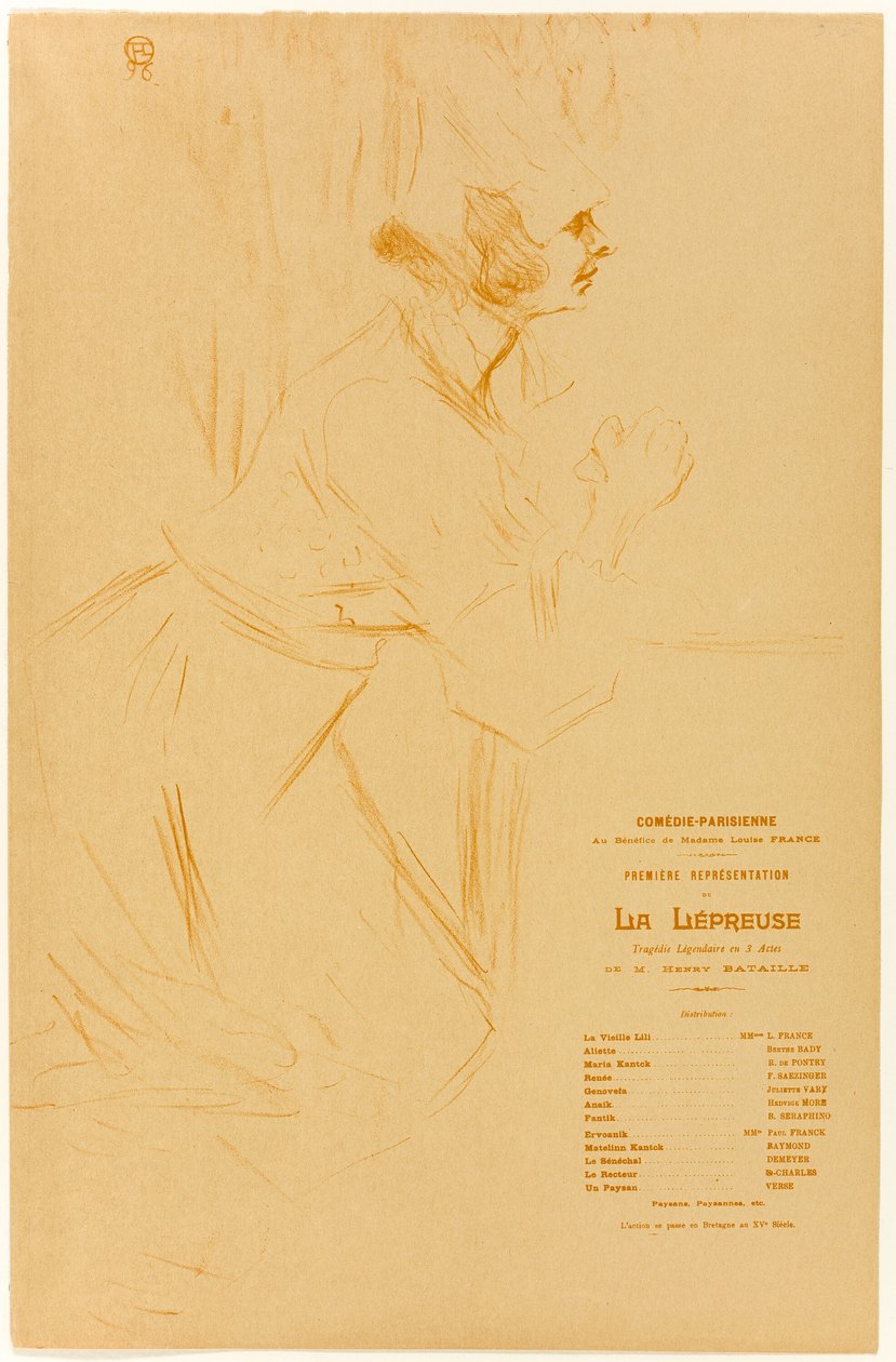 Program for La Lépreuse - Henri de Toulouse Lautrec
