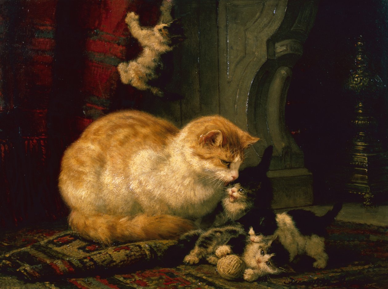 Chatons en train de jouer - Henriëtte Ronner Knip