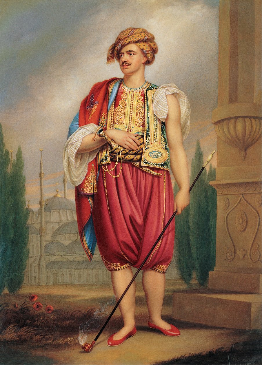 Portrait de Thomas Hope en costume turc - Henry Pierce Bone