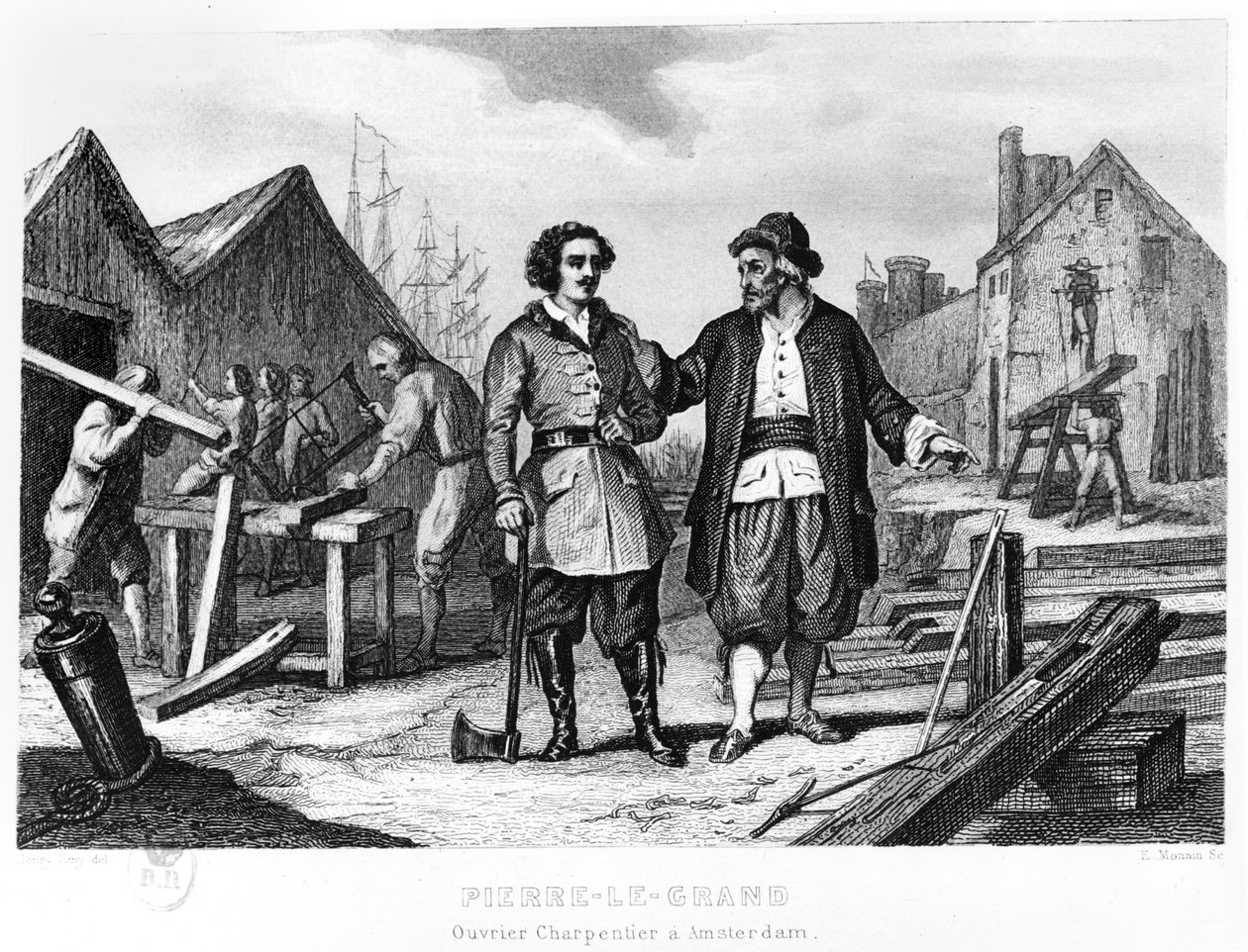 Tsar Pierre I (1672-1725) comme Charpentier Naval à Amsterdam - Henry Emy