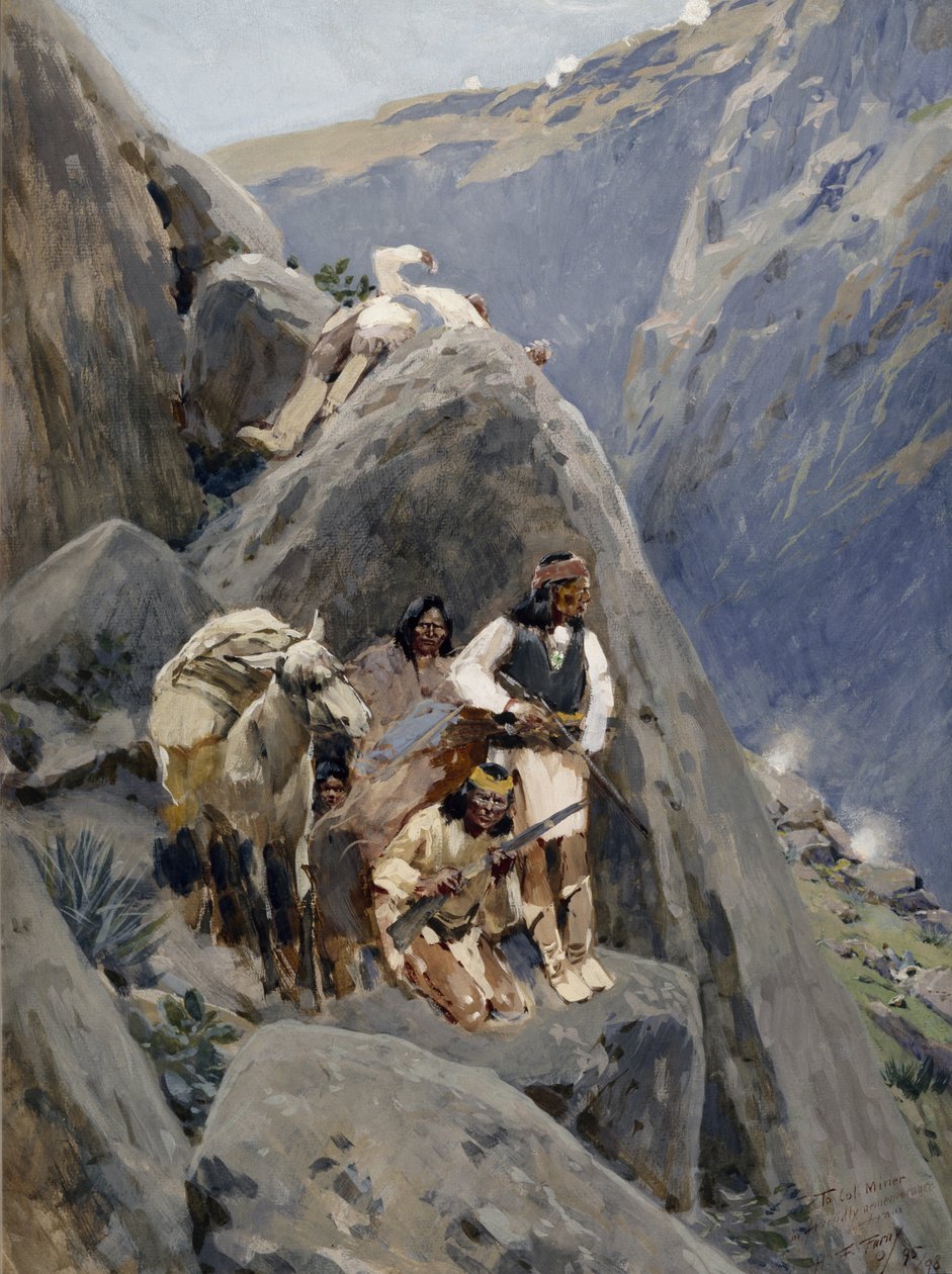 Indiens Apaches dans les montagnes, 1895-98 - Henry Francois Farny