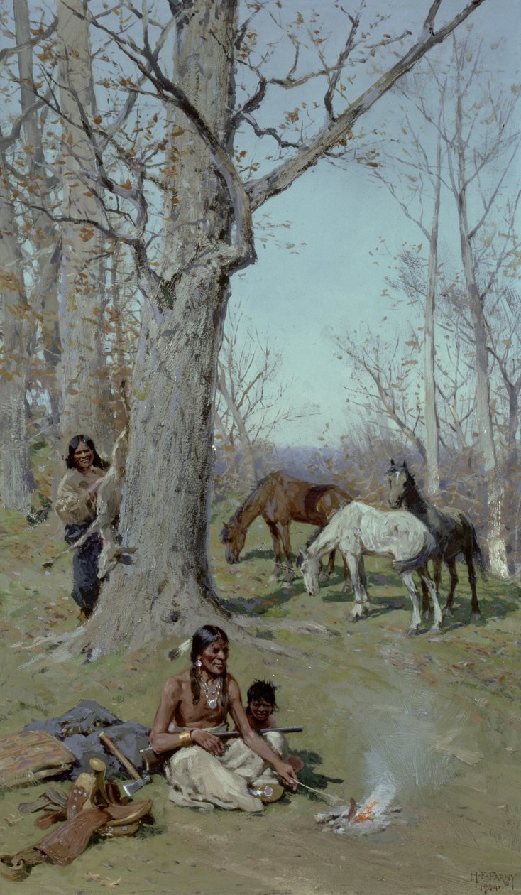 Le petit-déjeuner du garçon, 1904 - Henry Francois Farny