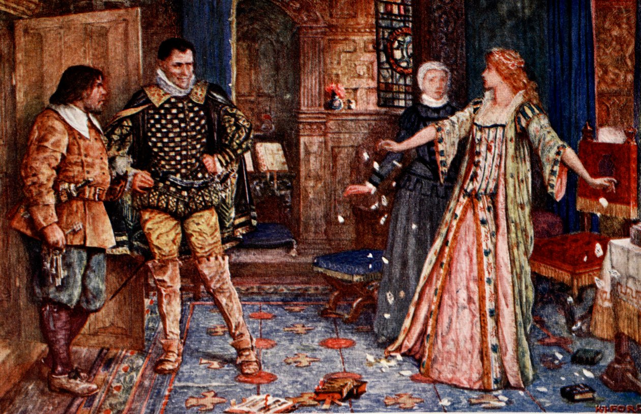 Élisabeth déchire la lettre de Dudley, illustration de 